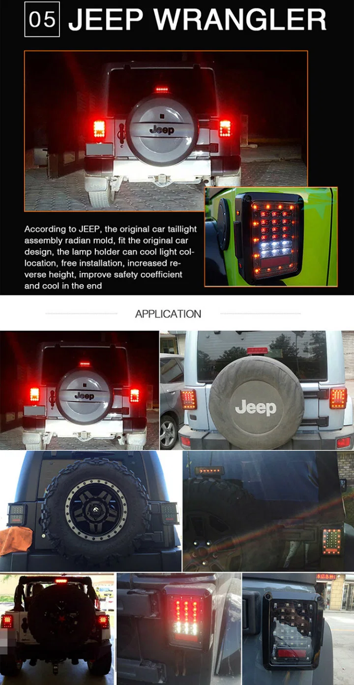 Stop Licence Jeep Yj Tj Jk Cj Backup Reverse Wholesale Truck Jeep Trailer LED Tail Lights