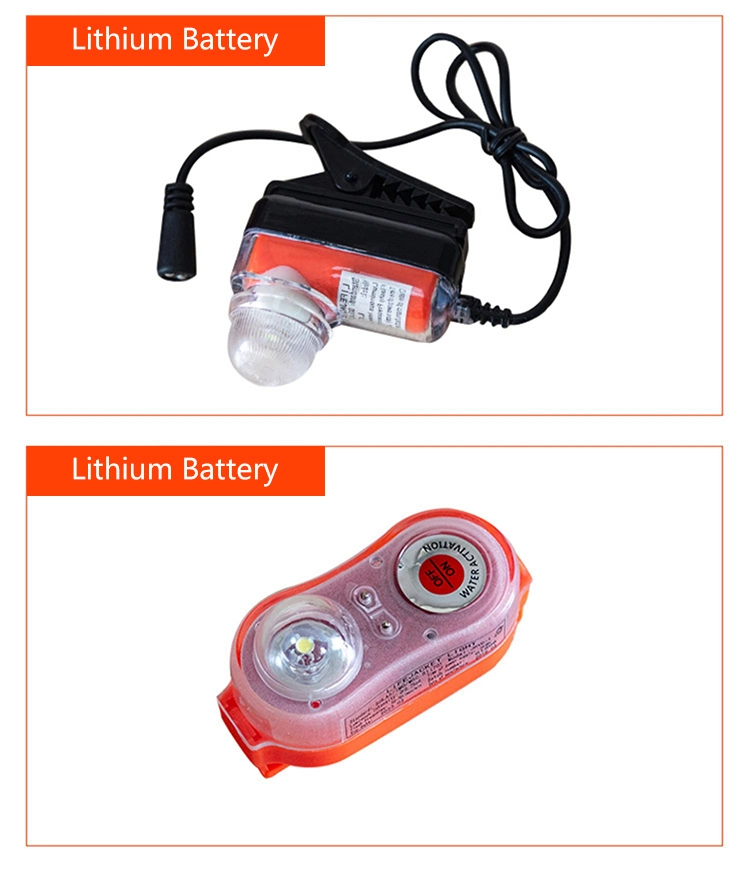 Marine LED Dry Battery Lifejacket or Immersion Suit Light